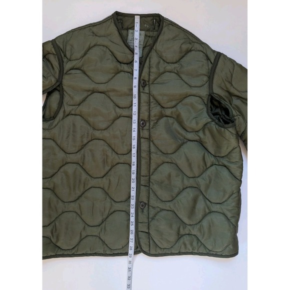 Vintage Army Military Cold Weather Field Jacket Coat Quilted Liner Green Mens  L - Picture 6 of 7